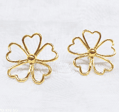 Flower Stud earring, Brass 18k gold plated, Wholesale earring for women